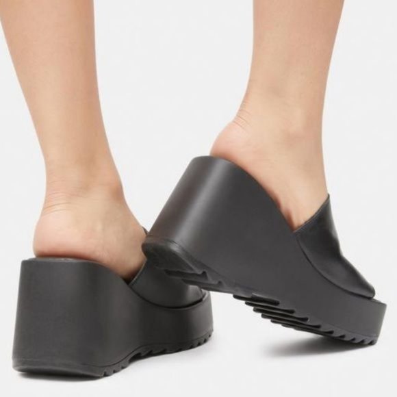 !! NEW !! Y2K Chunky Platform Wedges in Black - Picture 6 of 10